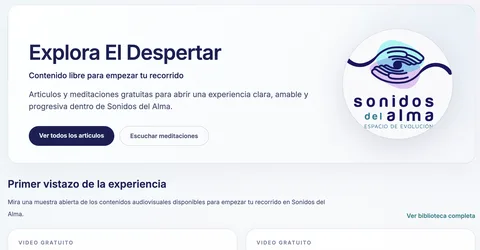 Sonidos del Alma — Plataforma de Educación Consciente y Experiencias Premium